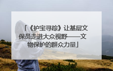 《护宝寻踪》让基层文保员走进大众视野——文物保护的群众力量