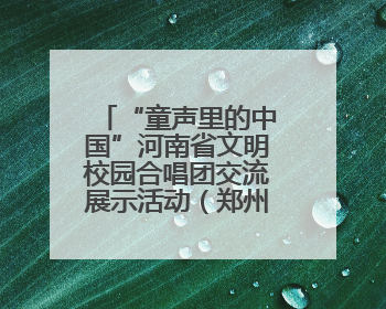 “童声里的中国”河南省文明校园合唱团交流展示活动（郑州站）举行