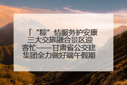 “粽”情服务护安康 三大交旅融合景区迎客忙——甘肃省公交建集团全力做好端午假期景区运营工作