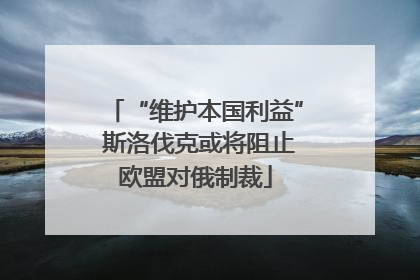 “维护本国利益” 斯洛伐克或将阻止欧盟对俄制裁