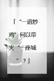 “一道炒鸡”何以带火“一座城”？