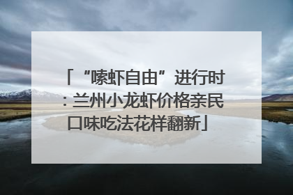 “嗦虾自由”进行时：兰州小龙虾价格亲民口味吃法花样翻新