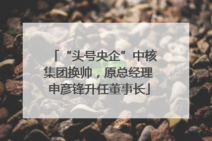 “头号央企”中核集团换帅，原总经理申彦锋升任董事长