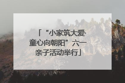 “小家筑大爱·童心向朝阳”六一亲子活动举行