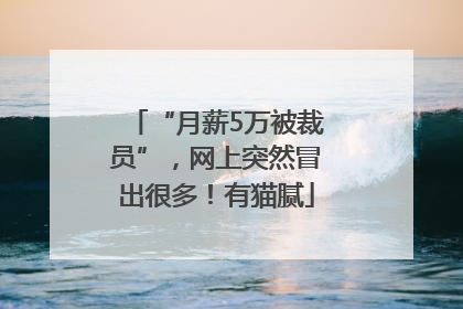 “月薪5万被裁员”，网上突然冒出很多！有猫腻