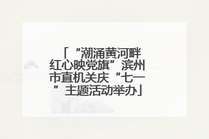 “潮涌黄河畔 红心映党旗”滨州市直机关庆“七一”主题活动举办