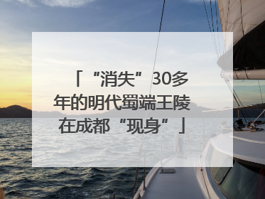 “消失”30多年的明代蜀端王陵在成都“现身”