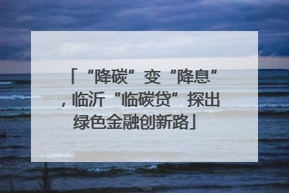“降碳”变“降息”，临沂“临碳贷”探出绿色金融创新路