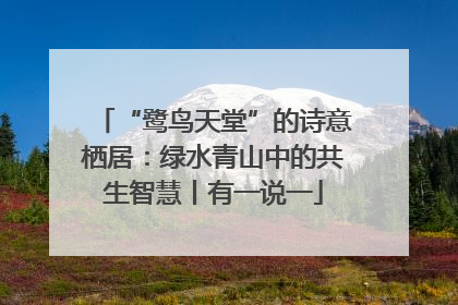 “鹭鸟天堂”的诗意栖居：绿水青山中的共生智慧丨有一说一