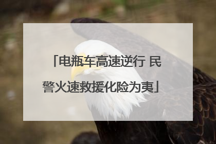 电瓶车高速逆行 民警火速救援化险为夷