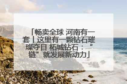 畅卖全球 河南有一套丨这里有一颗钻石璀璨夺目 柘城钻石：“链”就发展新动力