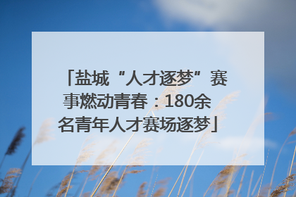 盐城“人才逐梦”赛事燃动青春：180余名青年人才赛场逐梦