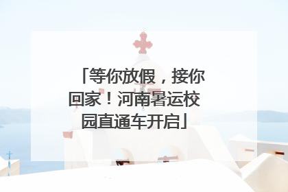 等你放假，接你回家！河南暑运校园直通车开启