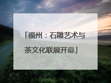 福州：石雕艺术与茶文化联展开幕