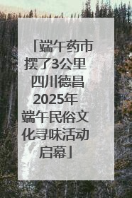 端午药市摆了3公里 四川德昌2025年端午民俗文化寻味活动启幕