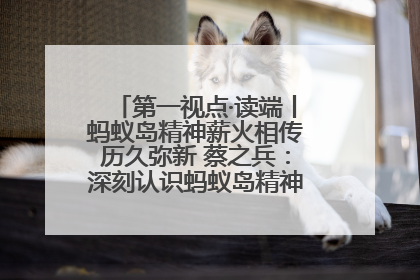 第一视点·读端丨蚂蚁岛精神薪火相传历久弥新 蔡之兵：深刻认识蚂蚁岛精神的“精气神”