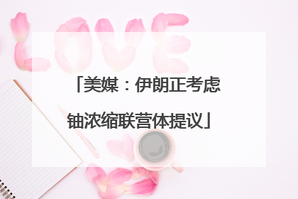 美媒：伊朗正考虑铀浓缩联营体提议