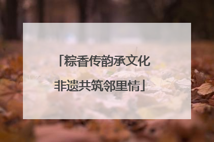 粽香传韵承文化 非遗共筑邻里情