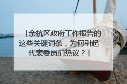 余杭区政府工作报告的这些关键词条，为何引起代表委员们热议？