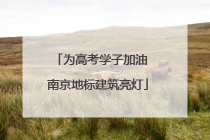 为高考学子加油 南京地标建筑亮灯