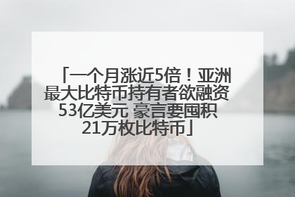 一个月涨近5倍！亚洲最大比特币持有者欲融资53亿美元 豪言要囤积21万枚比特币