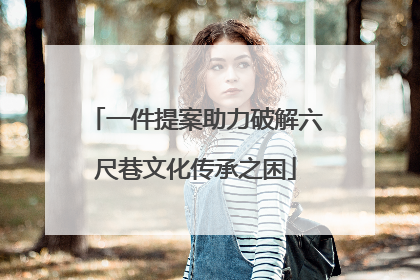 一件提案助力破解六尺巷文化传承之困