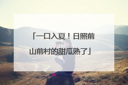 一口入夏！日照前山前村的甜瓜熟了