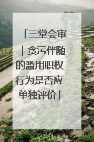 三堂会审｜贪污伴随的滥用职权行为是否应单独评价