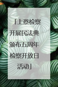 上蔡检察开展民法典颁布五周年检察开放日活动