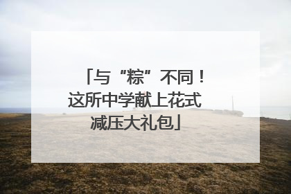 与“粽”不同！这所中学献上花式减压大礼包
