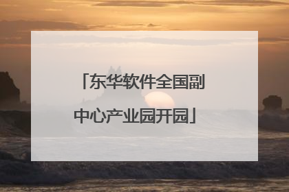 东华软件全国副中心产业园开园