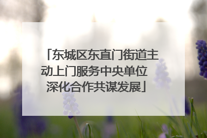 东城区东直门街道主动上门服务中央单位 深化合作共谋发展