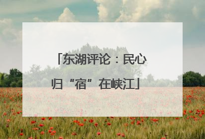 东湖评论：民心归“宿”在峡江
