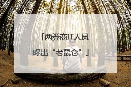 两券商IT人员曝出“老鼠仓”