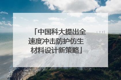 中国科大提出全速度冲击防护仿生材料设计新策略