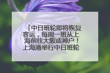 中日班轮即将恢复客运，每周一班从上海前往大阪或神户！上海港举行中日班轮船港联动应急演练