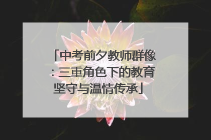 中考前夕教师群像：三重角色下的教育坚守与温情传承