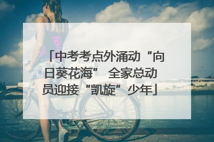中考考点外涌动“向日葵花海” 全家总动员迎接“凯旋”少年