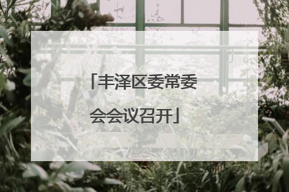 丰泽区委常委会会议召开