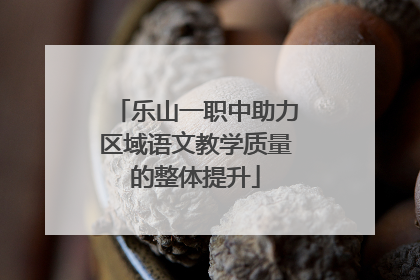 乐山一职中助力区域语文教学质量的整体提升