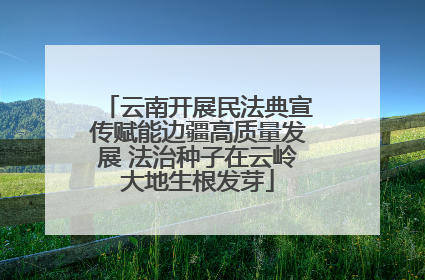 云南开展民法典宣传赋能边疆高质量发展 法治种子在云岭大地生根发芽