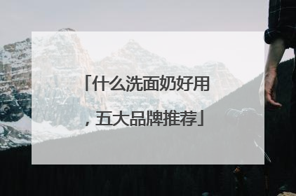 什么洗面奶好用，五大品牌推荐
