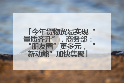 今年货物贸易实现“量质齐升”，商务部：“朋友圈”更多元，“新动能”加快集聚