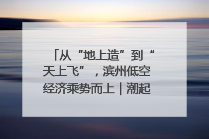 从“地上造”到“天上飞”，滨州低空经济乘势而上｜潮起渤海・网聚黄蓝