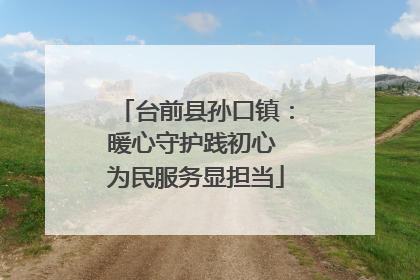 台前县孙口镇：暖心守护践初心 为民服务显担当