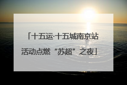 十五运·十五城南京站活动点燃“苏超”之夜