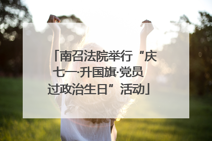 南召法院举行“庆七一·升国旗·党员过政治生日”活动