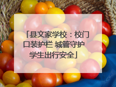 县文家学校：校门口装护栏 城管守护学生出行安全