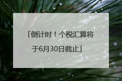 倒计时！个税汇算将于6月30日截止