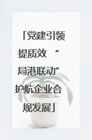 党建引领提质效 “局港联动”护航企业合规发展